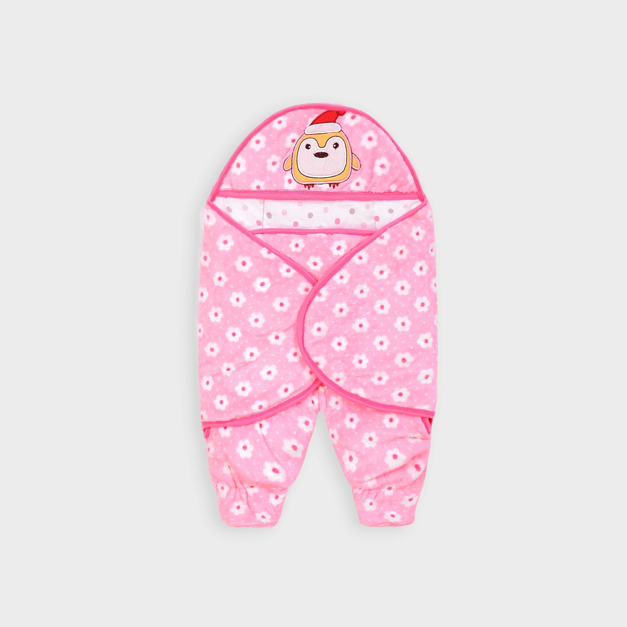 Hooded Soft Blanket Cum Wrapper For Newborn Babies (0-12 Months)