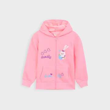 Imported Embroidered Fleece Hoodie For Girls