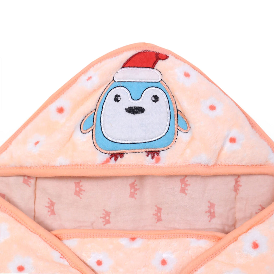 Hooded Soft Blanket Cum Wrapper For Newborn Babies (0-12 Months)