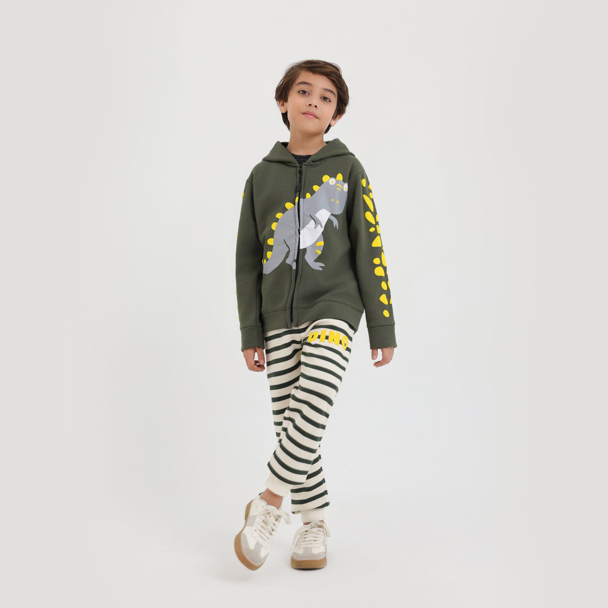 Kids Premium Quality Dino Printed Fleece Tracksuit