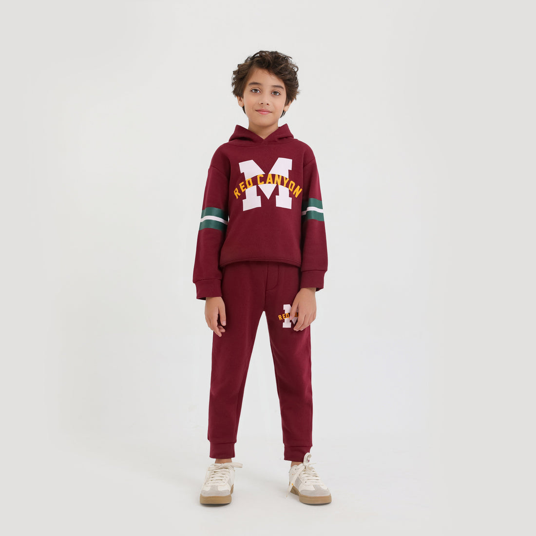 Premium Quality Sleeve Panel Printed Fleece TrackSuit For Kids