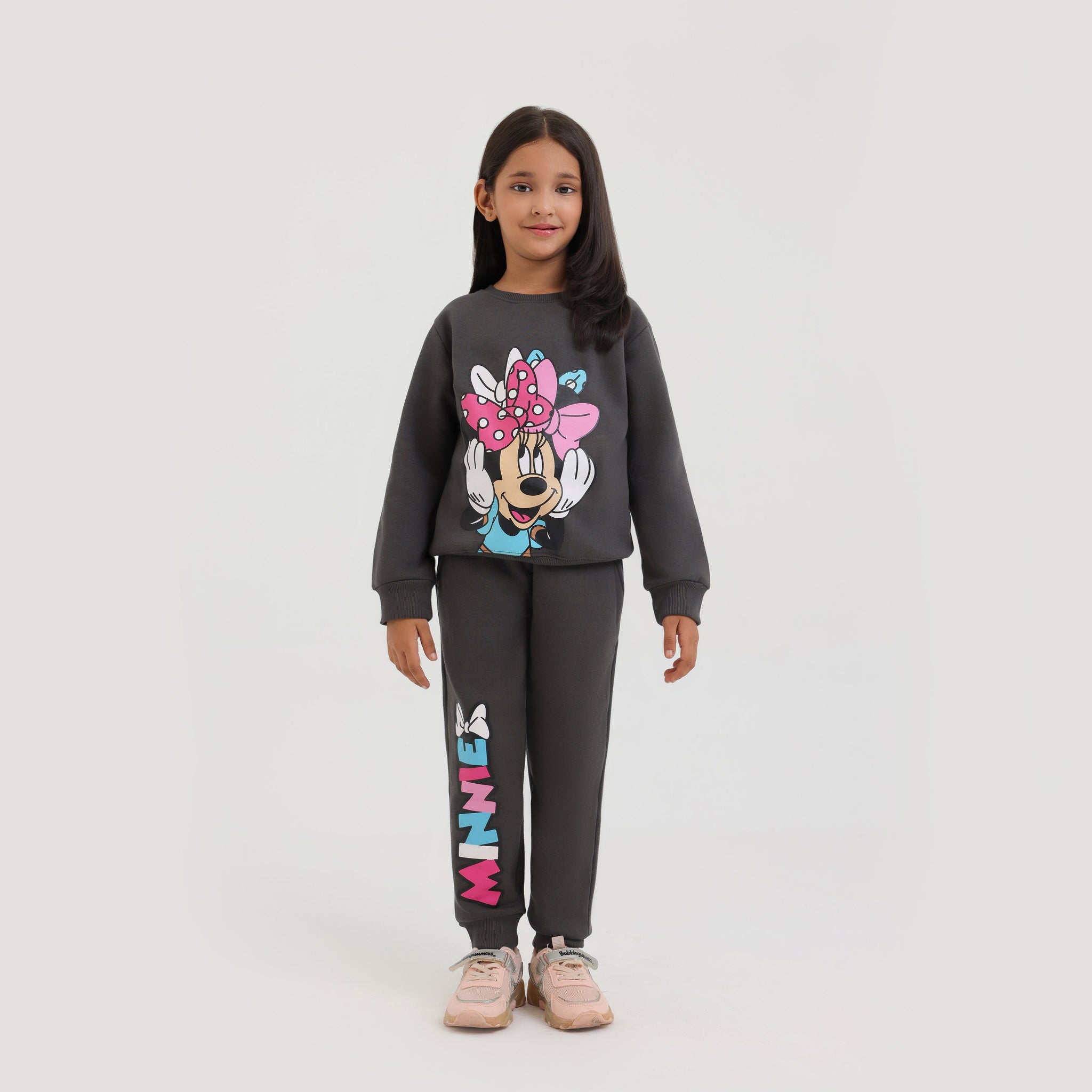 Premium Quality Soft Cotton "Mickey Mouse" Printed Fleece Suit For Girls