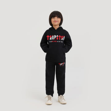 Premium Quality Foam(puff) Printed pull over Fleece hoodie Black Suit For Boys