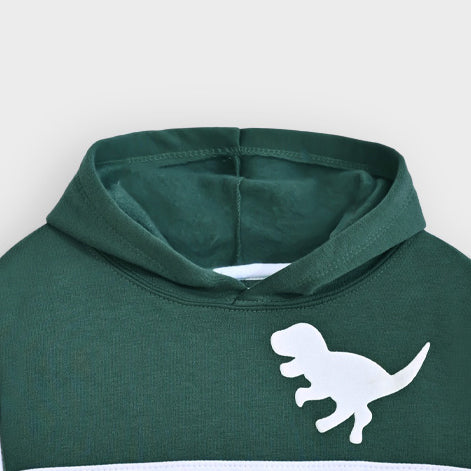 Premium Quality "Dino" Printed Fleece pull over Track Suit For Kids